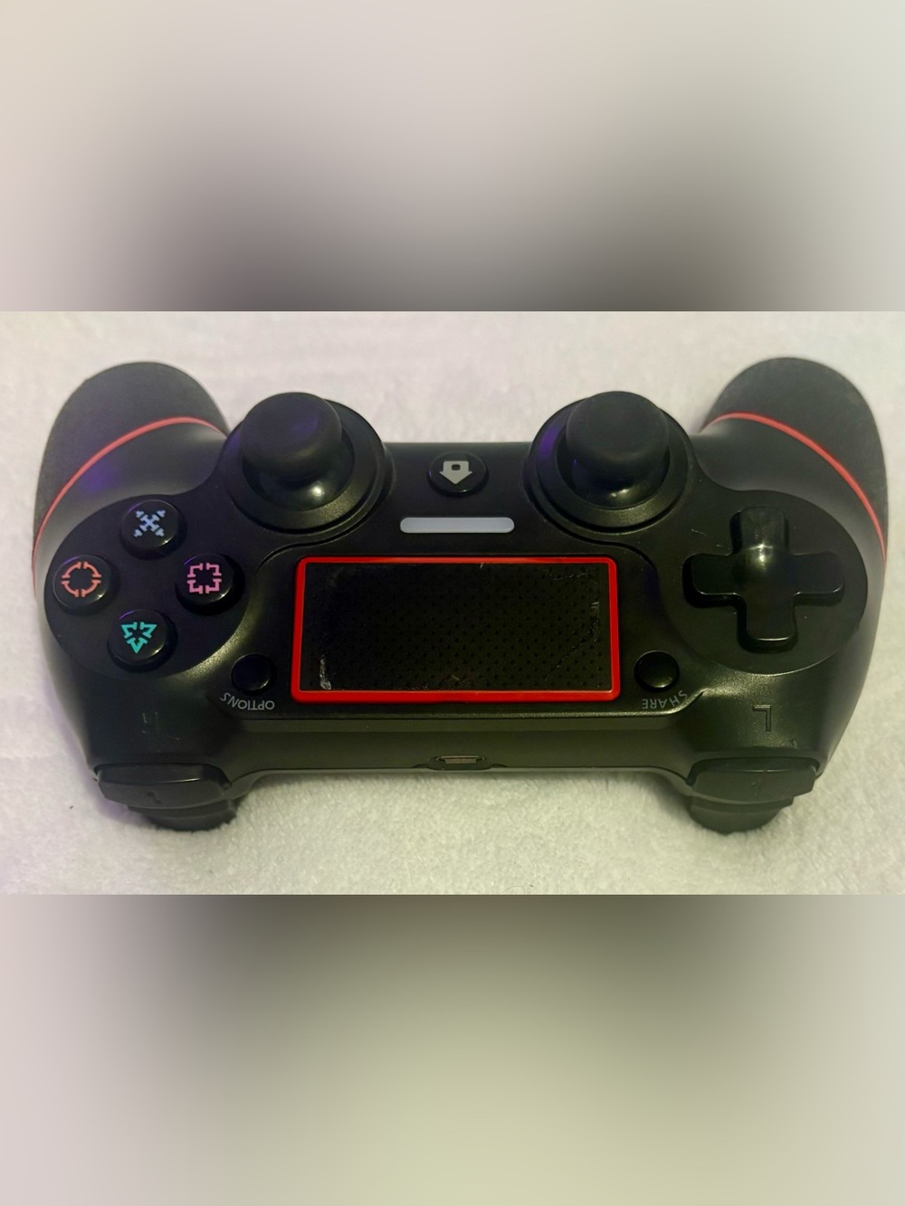 PS4 Wireless Controller - Black With Red Accent - Wireless Gamepad